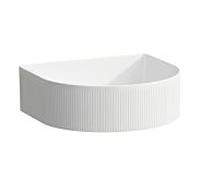 Laufen Sondeur courant pour lavabo avec texture, sans trou pour robinet, sans trop-plein, 410x365mm, avec couvercle en cÃ©ramique pour robinet de vidange, blanc, Coloris: Blanc avec LCC - H8123434001121