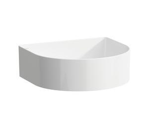 LAUFEN Sondeur courant pour lavabo, sans trou pour robinet, sans trop-plein, 410x365mm, avec couvercle en céramique pour robinet de vidange, blanc, H8123420001121, Couleur: Blanc