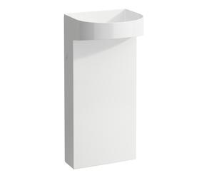 LAUFEN Sondeur mobile pour lavabo avec colonne intégrée, sans trou pour robinet, sans trop-plein, 410x900mm, avec robinet de vidange, blanc, H8113410001121, Couleur: Blanc