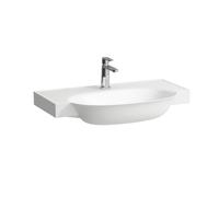 LAUFEN The New Classic, lavabo à encastrer, sans trop-plein, 3 trous pour robinet, 800x480mm, H8138554001581, Couleur: Blanc avec LCC