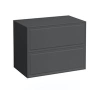 Laufen Meuble bas The New Classic - 2 tiroirs, sans découpe, 775x455x600 mm - Trafic gris