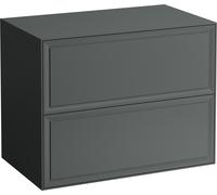 Laufen Meuble bas The New Classic - 2 tiroirs, sans découpe, 775x455x600 mm - Trafic gris