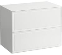 Laufen Buffet The New Classic sans découpe, 2 tiroirs, 775x455x600 mm, Blanc brillant
