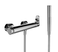 Laufen The New Classic Mitigeur de douche, apparent, rÃ©glage du dÃ©bit, y compris douchette et flexible de douche, HF900550100600 - HF900550100600