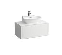 LAUFEN The New Classic Sideboard, 1 tiroir, 775x455x345mm, pour lave-mains à poser H816852, H4060130851701, Couleur: Neige (blanc mat)