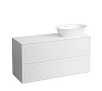 LAUFEN The New Classic Sideboard, découpe à droite, 1175x455x600mm, 2 tiroirs, pour bac à linge H812852/3, H4060840856271, Couleur: Trafic gris