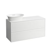 LAUFEN The New Classic Sideboard, découpe à gauche, 1175x455x600mm, 2 tiroirs, pour bac à linge H812852/3, H4060830856271, Couleur: Trafic gris