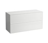 Laufen The New Classic Sideboard, sans dÃ©coupe, 1175x455x600mm, 2 tiroirs, H406026085, Coloris: Blanc brillant - H4060260856311