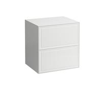 LAUFEN The New Classic Sideboard, sans découpe, 2 tiroirs, 575x455x600mm, H4060060851701, Couleur: Neige (blanc mat)