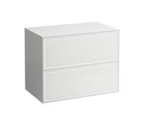 LAUFEN The New Classic Sideboard, sans découpe, 2 tiroirs, 775x455x600mm, H4060160851701, Couleur: Neige (blanc mat)