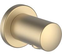 LAUFEN Twin Coude de raccordement, saillie 42mm, avec clapet anti-retour, rosace ronde, HF504776462000, Couleur: Or pâle mat