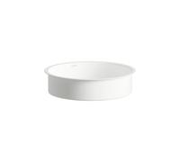 LAUFEN UNISONO Lavabo à encastrer par le bas, rond, sans trou pour robinet, sans trop-plein, 409x409x114mm, blanc brillant, H513UO30001121