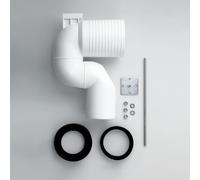 LAUFEN Universal Pipe de raccordement 220 - 350 mm, pour cuvette au sol, H8990250000001,
