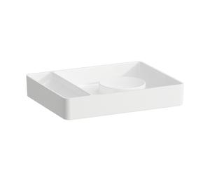 LAUFEN VAL Bac de rangement, carré, 360x280mm, H8702827570001, Couleur: Neige (blanc mat)
