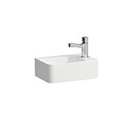 LAUFEN VAL lave-mains, 1 trou de robinetterie à droite, sans trop-plein, 340x220mm, H8152804001141, Couleur: Blanc avec LCC