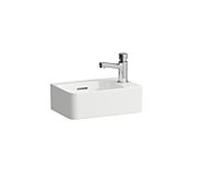 LAUFEN Val H8152807571061 lave-mains sous, avec trop-plein, trou à droite , blanc mat