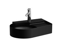 LAUFEN VAL lavabo, 1 trou pour robinetterie, avec trop-plein, 530x400mm, zone semi-sèche à droite, H8152887161061, Couleur: Noir Mat
