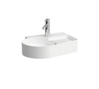 LAUFEN VAL lavabo, 1 trou pour robinetterie, avec trop-plein, 530x400mm, zone semi-sèche à droite, H8152884001061, Couleur: Blanc avec LCC