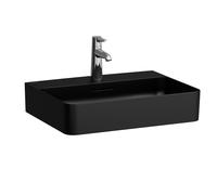 LAUFEN VAL lavabo, encastré, sans trou pour robinet, avec trop-plein, 550x420mm, H8102827161091, Couleur: Noir Mat