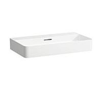 LAUFEN Val lavabo H8102857571091 avec trop-plein, sans trou pour robinet, blanc mat, 75x42cm, encastrable sous