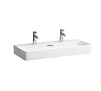 Laufen VAL lavabo, encastrÃ©, 2 trous pour robinet, avec trop-plein, 950x420mm, H810287, Coloris: Blanc - H8102870001071