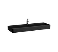 LAUFEN VAL lavabo, encastré, 1 trou de robinet, avec trop-plein, 1200x420mm, H8102897161041, Couleur: Noir Mat