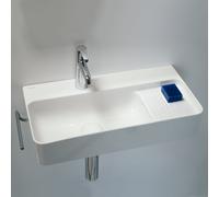 Laufen VAL lavabo COMPACT, 1 trou de robinetterie, avec trop-plein, 600x315mm, zone semi-sÃšche Ã droite, H815285, Coloris: Blanc - H8152850001041
