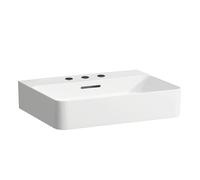 LAUFEN match1 Val lavabo H8162827571081 55 x 42 cm, blanc mat, avec 3 trous de coulée et trop - plein