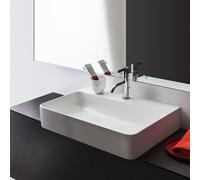 LAUFEN VAL lavabo à poser, 1 trou pour robinet, sans trop-plein, US fermé 550x420mm, H8162827571111, Couleur: blanc mat