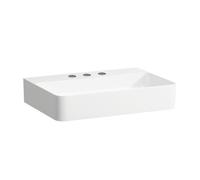 LAUFEN VAL lavabo à poser, 3 trous pour robinet, sans trop-plein, US fermé 600x420mm, H8162830001581, Couleur: Blanc
