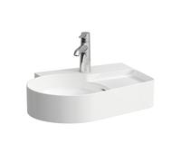 LAUFEN VAL lavabo à poser, 1 trou pour robinet, avec trop-plein, 530x400mm, zone semi-sèche à droite, fermeture US, H8162884001061, Couleur: Blanc avec LCC