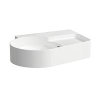LAUFEN VAL lavabo, sans trou pour robinetterie, avec trop-plein, 530x400mm, zone semi-sèche à droite, H8152880001091, Couleur: Blanc