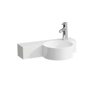 LAUFEN Val lave-mains H8152840001141 55x31,5cm, étagère à gauche, sans trop-plein, avec trou à droite , blanc