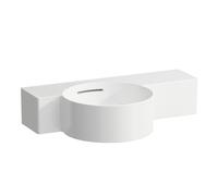 LAUFEN Val lave-mains H8152830001131 55x31,5cm, étagère à droite, sans trop-plein, avec trou pour robinet à gauche, blanc