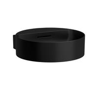 LAUFEN VAL lavabo à poser, sans trou pour robinet, avec trop-plein, 400x425mm, US. poncé, H8132817161091, Couleur: Noir Mat