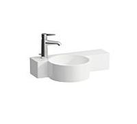 LAUFEN Val lave-mains H8152834001131 55x31,5cm, étagère à droite, sans trop-plein, avec trou pour robinet à gauche, blanc LCC