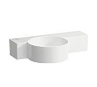 LAUFEN Val lave-mains H8152834001421 55x31,5cm, étagère à droite, sans trop-plein, sans trou pour robinetterie, blanc LCC