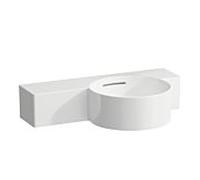 LAUFEN VAL Lave-mains, sans trou pour robinetterie, avec trop-plein, 550x315mm, tablette à gauche, H8152840001091, Couleur: Blanc