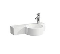 LAUFEN Val lave-mains H8152840001141 55x31,5cm, étagère à gauche, sans trop-plein, avec trou à droite , blanc