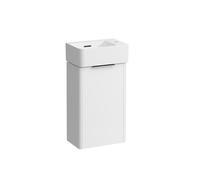 Laufen Val Set, lave-mains H815280, 1 trou de robinetterie à droite, trop-plein, avec sous-vasque Base, 1 porte, charniÚres à droite, Coloris: Trafic gris - H86228002661061