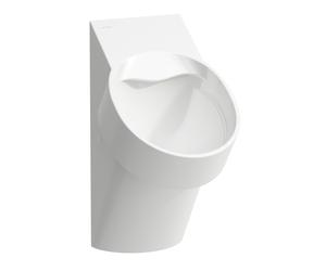 LAUFEN VAL urinoir à aspiration, sans trous pour montage du couvercle, sans rebord, avec commande élect. commande, Bluetooth, 305x365x560 mm, H8402864000001, Couleur: Blanc avec LCC