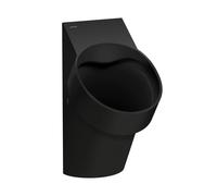 Laufen Val urinoir Ã aspiration, sans trous pour montage du couvercle, sans rebord, 305x365x560mm, H840285, Coloris: Noir Mat - H8402857160001