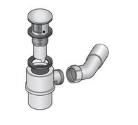 LAUFEN Vanne de vidange Push-Open, avec couvercle, pour baignoires, H2951070040001
