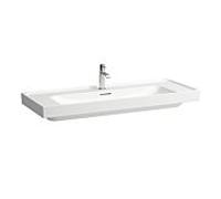 Laufen Vasque Meda H8141110001081 120x46cm, sous plan, avec trop-plein, 3 trous de robinetterie, blanc