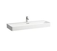 LAUFEN vasque Val H8102890001041 avec trop-plein, avec trou pour robinet 2000 blanc , 120x42cm, encastrable sous
