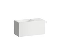 LAUFEN XPLORE.S Plan de toilette, rectangulaire, tablette à droite, 1 trou pour robinet, sans trop-plein, 600x268x300mm, blanc brillant, H585XS40001111