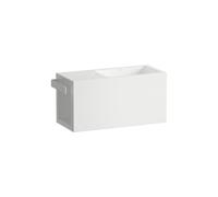 LAUFEN XPLORE.S Plan de toilette, rectangulaire, tablette à gauche, 1 trou pour robinet, sans trop-plein, 600x268x300mm, blanc brillant, H585XS30001111