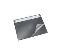 Laufer - sous-main durella soft, 500 x 650 mm, rouge avec une couverture transparente antiéblouissante et échangeable, barre de Rouge G