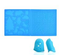 Laughhe Modèle de Stylo 3D, Tapis de Stylo d'Impression 3D en Silicone Pochoir pour Stylo d'impression 3D avec 2 Protège-Doigts, Stylo 3D Pochoir Tapis Accessoire pour Enfants Artistes Stylo 3D