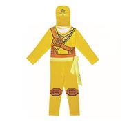 laughZuaia Costume de guerrier ninja pour garçons, enfants, Halloween, cosplay, fête, jeu de rôle pour enfants (130, jaune)
